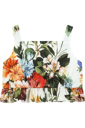 Dolce & Gabbana Top de algodón con estampado floral