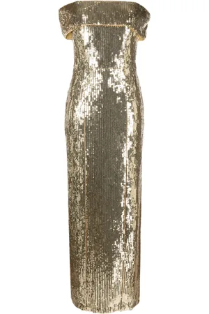 GALVAN Vestido largo Glencoe con lentejuelas