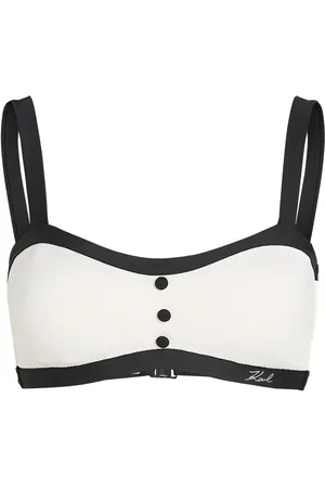 Karl Lagerfeld Top de bikini estilo bandeau