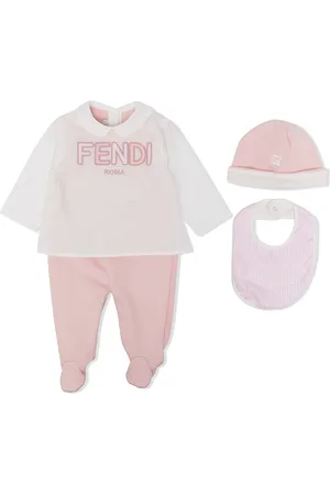 Fendi Set de pelele con logo estampado