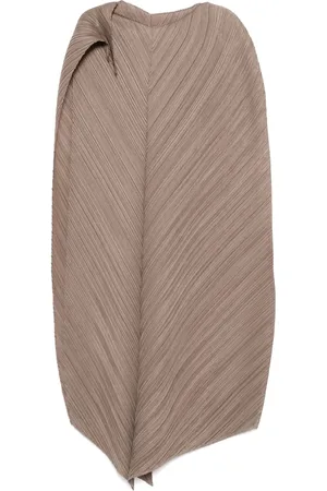 PLEATS PLEASE ISSEY MIYAKE Vestido acampanado con diseño plisado