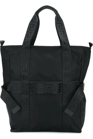 VERSACE Bolso shopper con logo y correa de compresión
