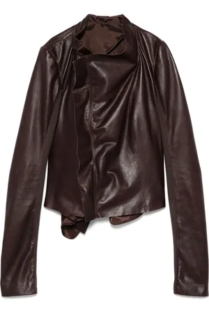 Rick Owens Chaqueta biker con cuello bajo