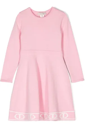 Twin-Set Vestido de punto con motivo Oval T