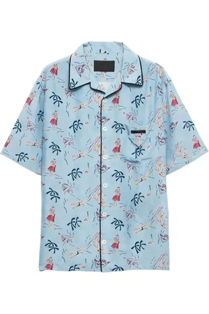 Prada Camisa con estampado Hawaii