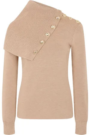 Paco rabanne Asymmetric ribbed sweater
