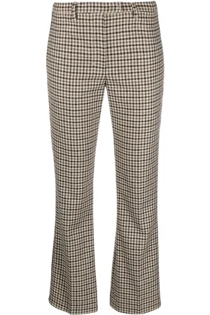 Max Mara Pantalones acampanados a cuadros