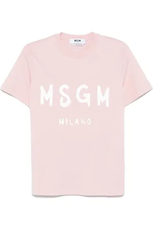 Msgm Camiseta con logo estampado
