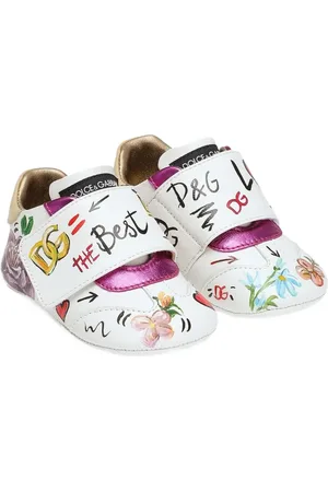 Dolce & Gabbana Zapatos primeros pasos de piel con logo