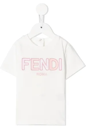 Fendi Camiseta con logo bordado