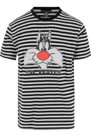 BLACK SCORE Striped T-shirt