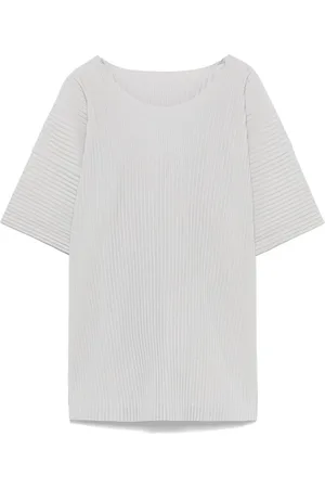 Issey Miyake Camiseta con efecto plisado