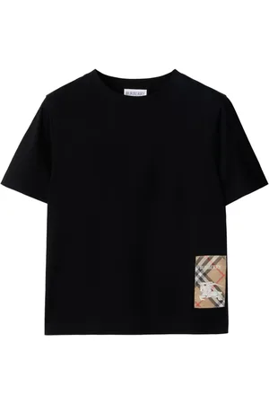 Burberry Camiseta con parche a cuadros