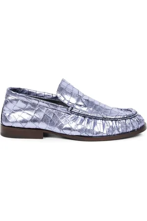 DRIES VAN NOTEN Mocasines con efecto metalizado