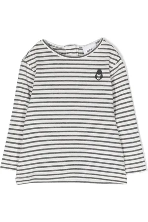 DOUUOD KIDS Camiseta a rayas estampadas
