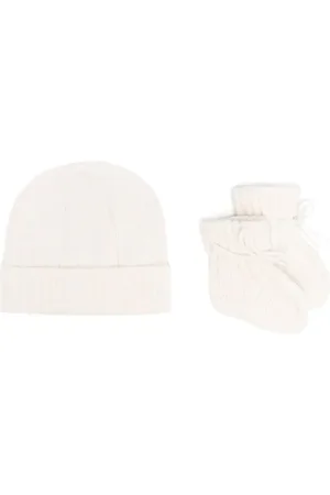 Ralph Lauren Set de gorro de punto de ochos