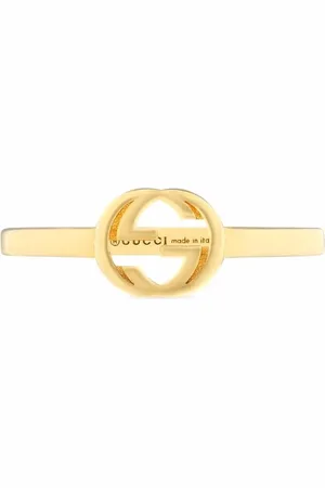 Gucci Anillo en oro amarillo de 18kt con G entrelazada
