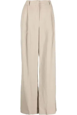 Brunello Cucinelli Pantalones anchos de talle alto