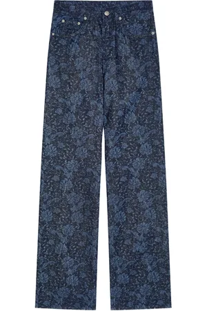 DRIES VAN NOTEN Vaqueros anchos estampados