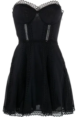 CHARO RUIZ IBIZA Vestido Ava corta con ribete de ganchillo