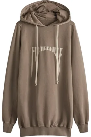 Rick Owens Sudadera con capucha y logo bordado