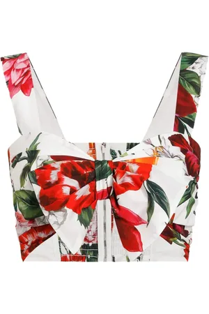 Dolce & Gabbana Top corto con estampado floral