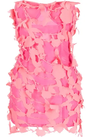 BLUMARINE Vestido corto con aplique floral