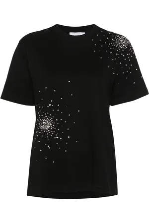 Des Phemmes Camiseta con detalles de cristal