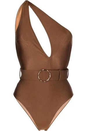 Noire Swimwear Bañador con un solo hombro y abertura