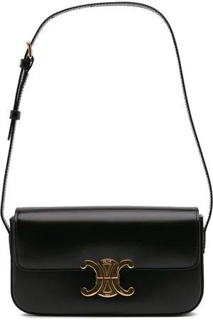 Céline 2023 Shiny Calfskin Triomphe Claude shoulder bag