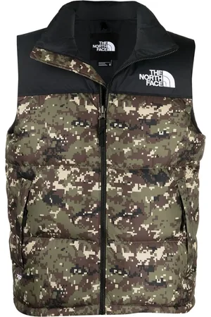 The North Face Chaleco reversible con estampado de camuflaje