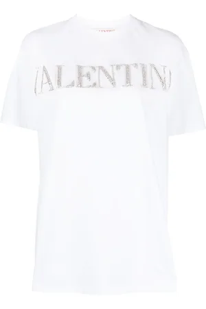 VALENTINO GARAVANI Camiseta con logo de cristales