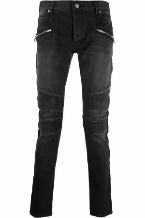 Balmain Vaqueros slim con paneles de canalé