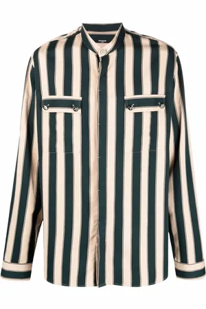 Balmain Camisa a rayas con manga larga