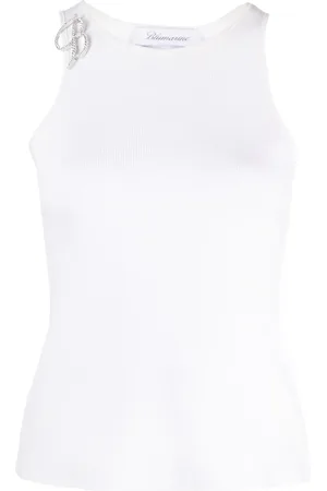 BLUMARINE Top con detalle de broche