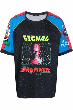 Balmain Camiseta con estampado espacial