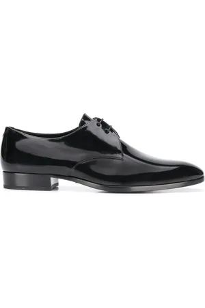 Saint Laurent Zapatos derby con efecto barnizado