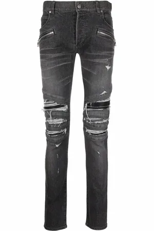 Balmain Vaqueros skinny con efecto envejecido