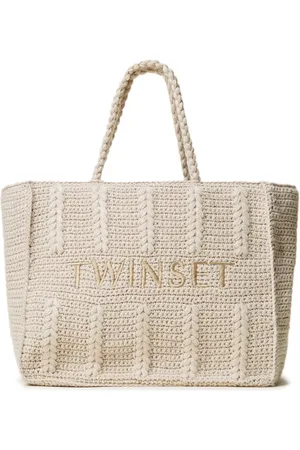 Twin-Set Bolso shopper con logo bordado