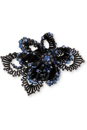 Alberta Ferretti Broche con diseño floral