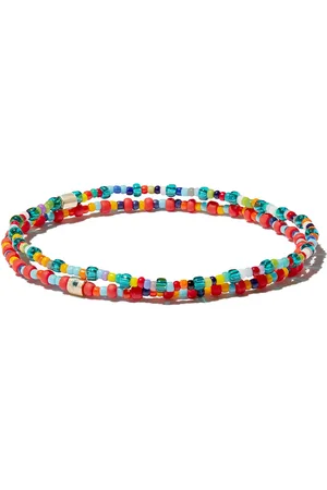 LUIS MORAIS Set de pulseras Evil Eye en oro amarillo de 14kt con cuentas
