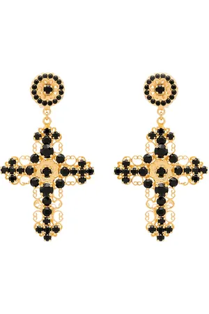 Dolce & Gabbana Pendientes con detalle de cristales y cruz