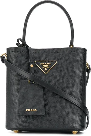 Prada Bolso shopper con placa del logo