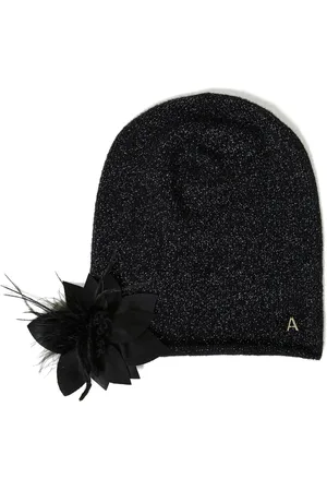 Twin-Set Gorro con broche floral