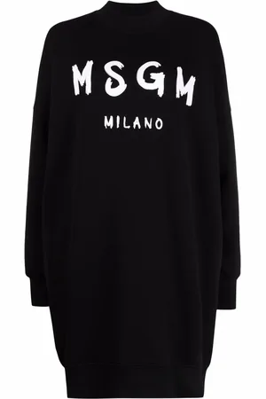 Msgm Vestido estilo sudadera con logo