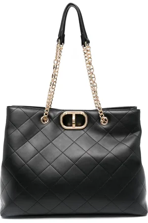 Twin-Set Bolso de hombro con placa del logo