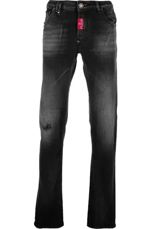 Philipp Plein Vaqueros skinny con placa del logo