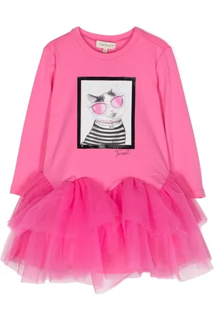 Twin-Set Vestido corto con estampado gráfico