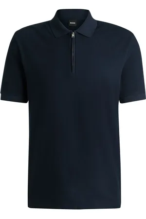 HUGO BOSS Polo de punto fino