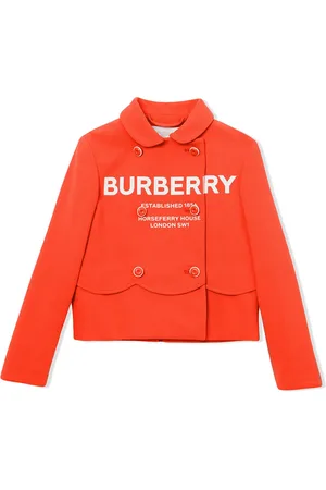 Burberry Chaqueta con doble botonadura y logo